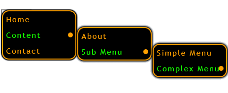 Orange Green - Edit Vertical menu template